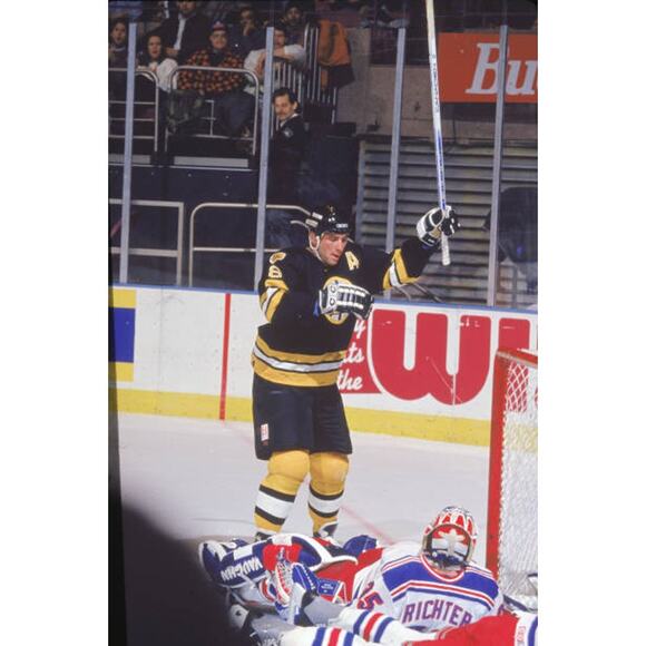 Boston Bruins 90s DeLONG windbreaker Pullover jacket 2XL blk gold NHL hockey vtg - Picture 6 of 6